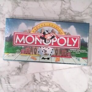 Vintage 1995 Monopoly Board Game Deluxe Edition Gold tokens NEW FACTORY SEALED
